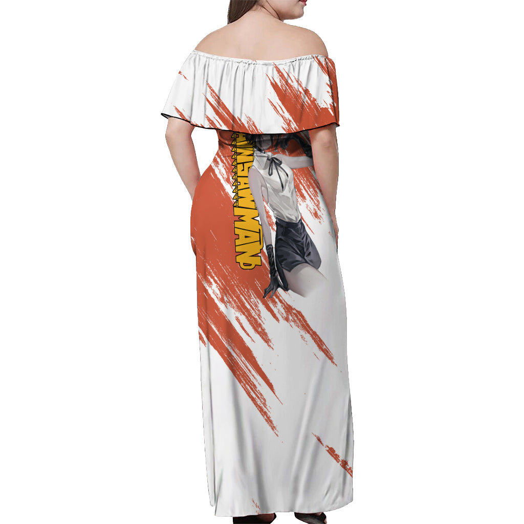 Reze Off Shoulder Maxi Dress Chainsaw Man