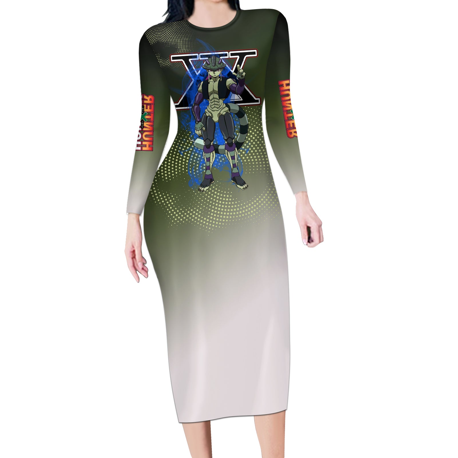 Meruem Hunter X Hunter Long Sleeve Bodycon Dress Anime Style