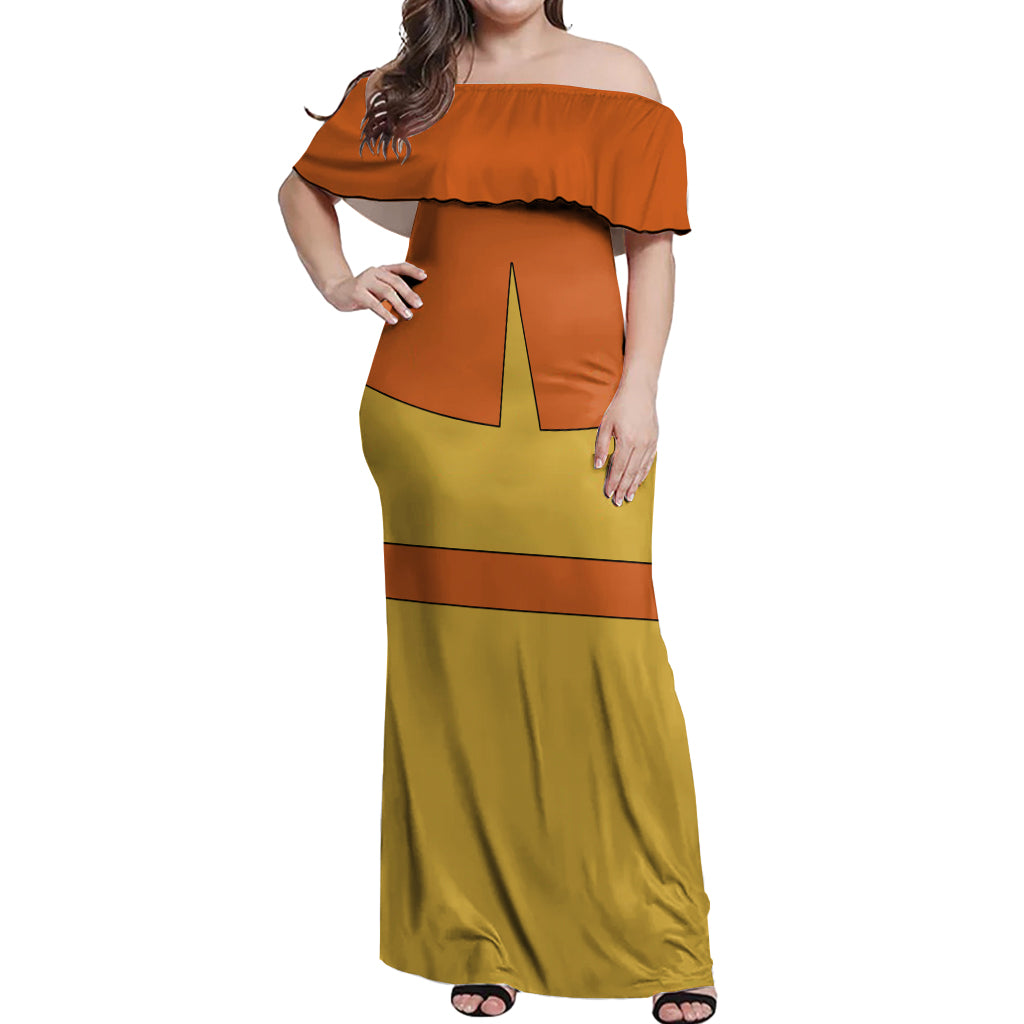 Avatar Aang Off Shoulder Maxi Dress