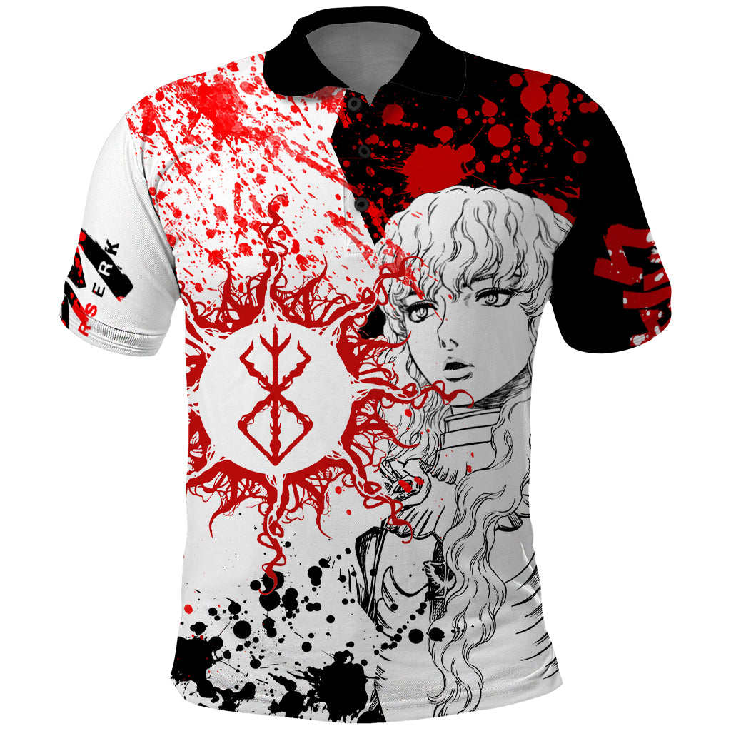 Griffith - Grunge Black And White Polo Shirt
