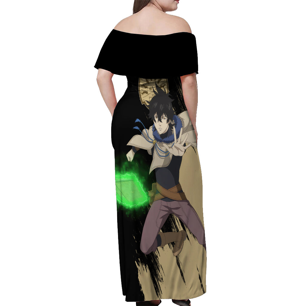 Yuno Off Shoulder Maxi Dress Golden Dawn