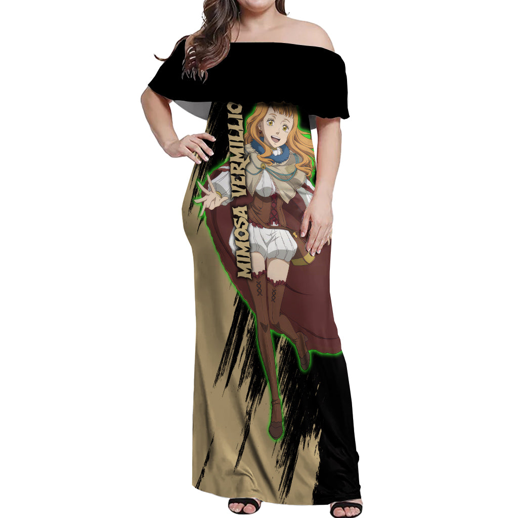 Mimosa Vermillion Off Shoulder Maxi Dress Golden Dawn