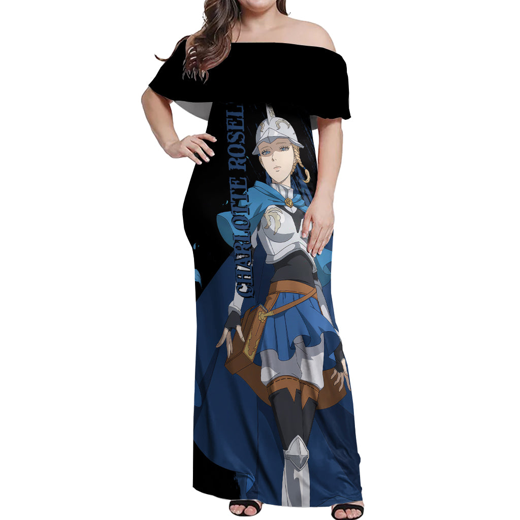 Blue Rose Charlotte Roselei Off Shoulder Maxi Dress Black Clover