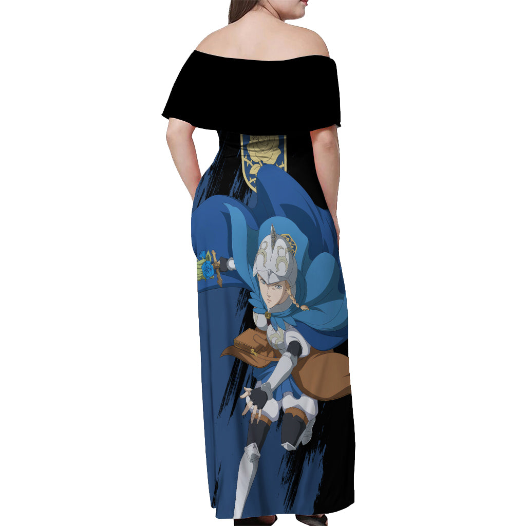 Blue Rose Charlotte Roselei Off Shoulder Maxi Dress Black Clover