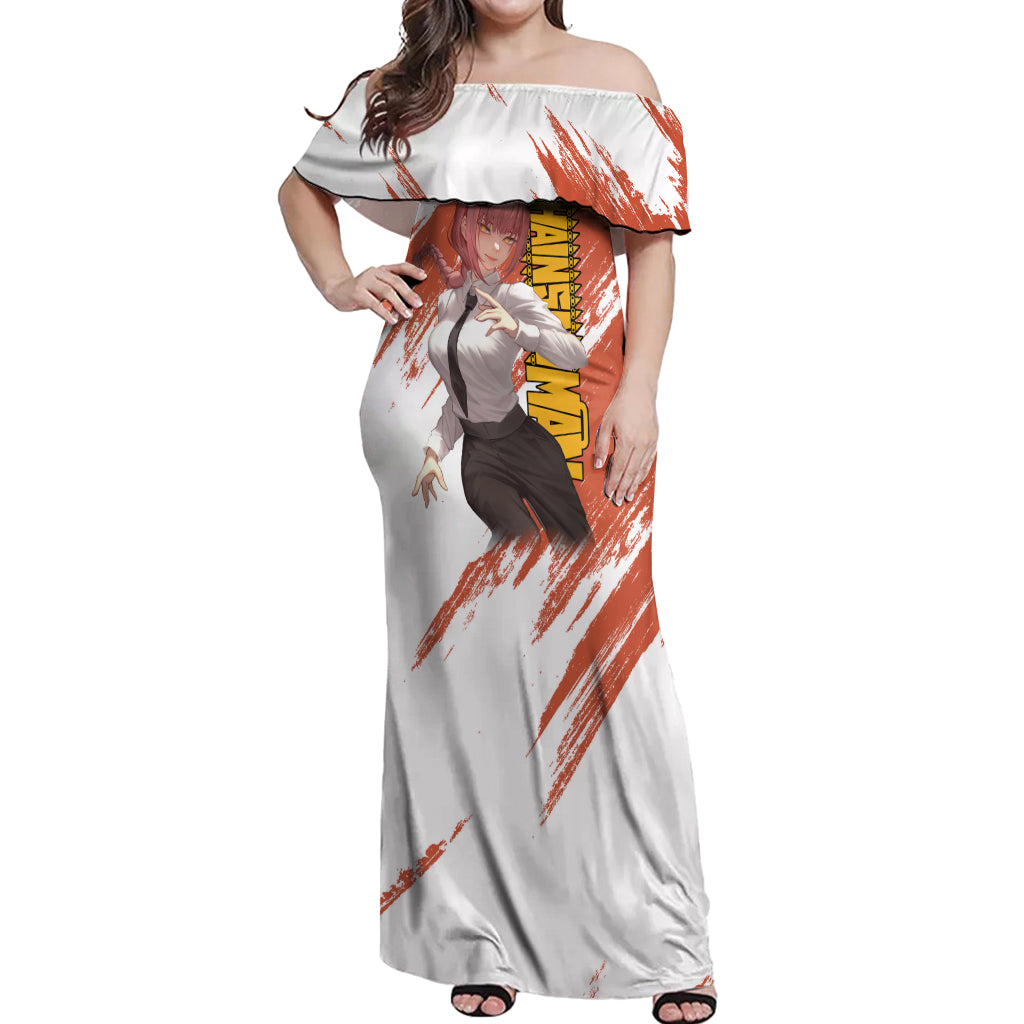 Makima Off Shoulder Maxi Dress Chainsaw Man