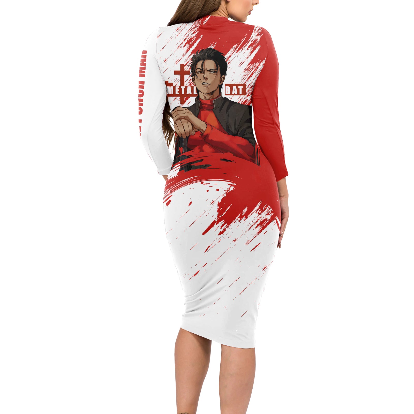 Metal Bat - Long Sleeve Bodycon Dress One Punch Man