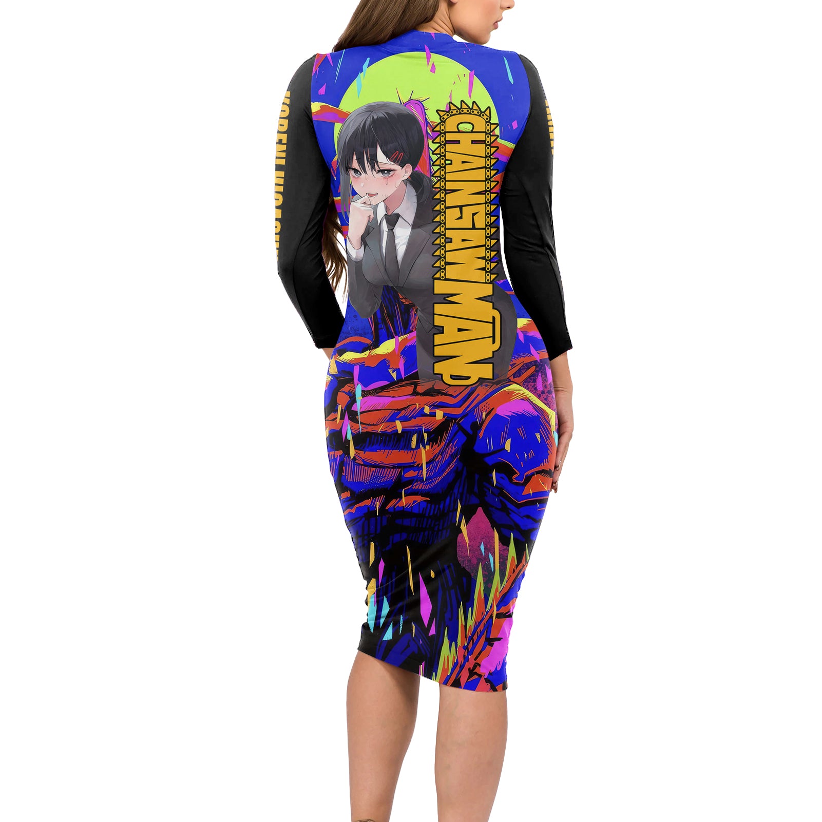 Kobeni Higashiyama Long Sleeve Bodycon Dress Chainsaw Man