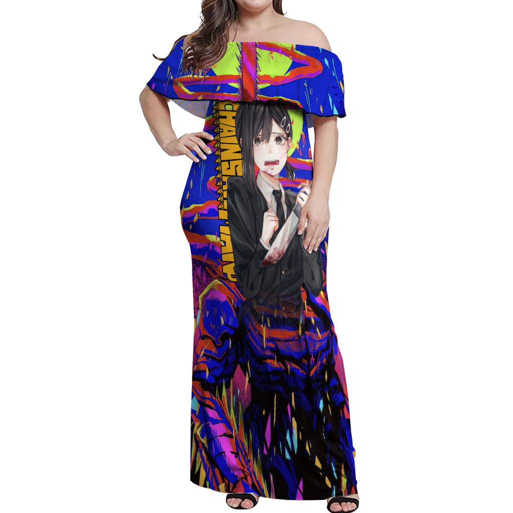 Kobeni Higashiyama Off Shoulder Maxi Dress Chainsaw Man