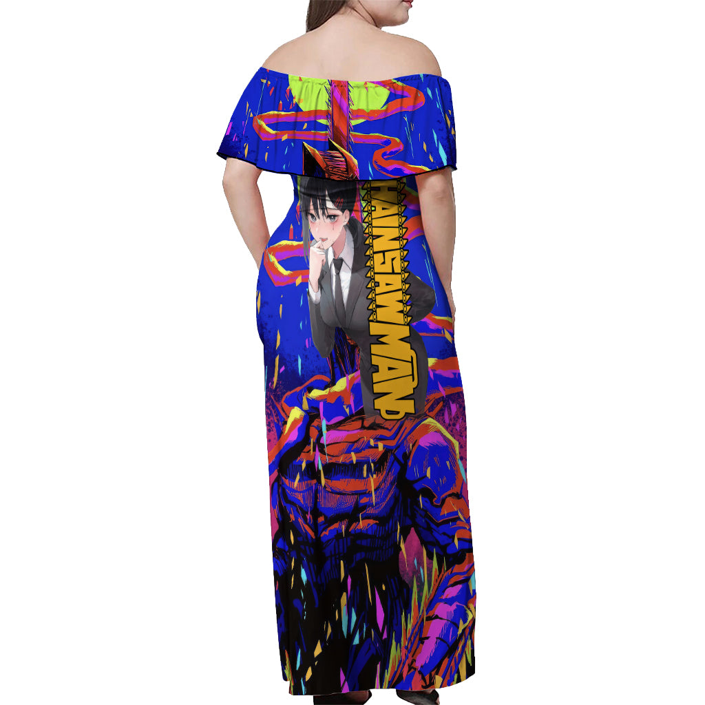 Kobeni Higashiyama Off Shoulder Maxi Dress Chainsaw Man