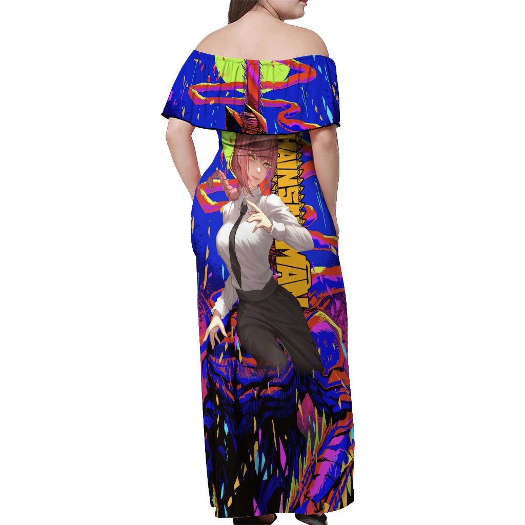 Makima Off Shoulder Maxi Dress Chainsaw Man