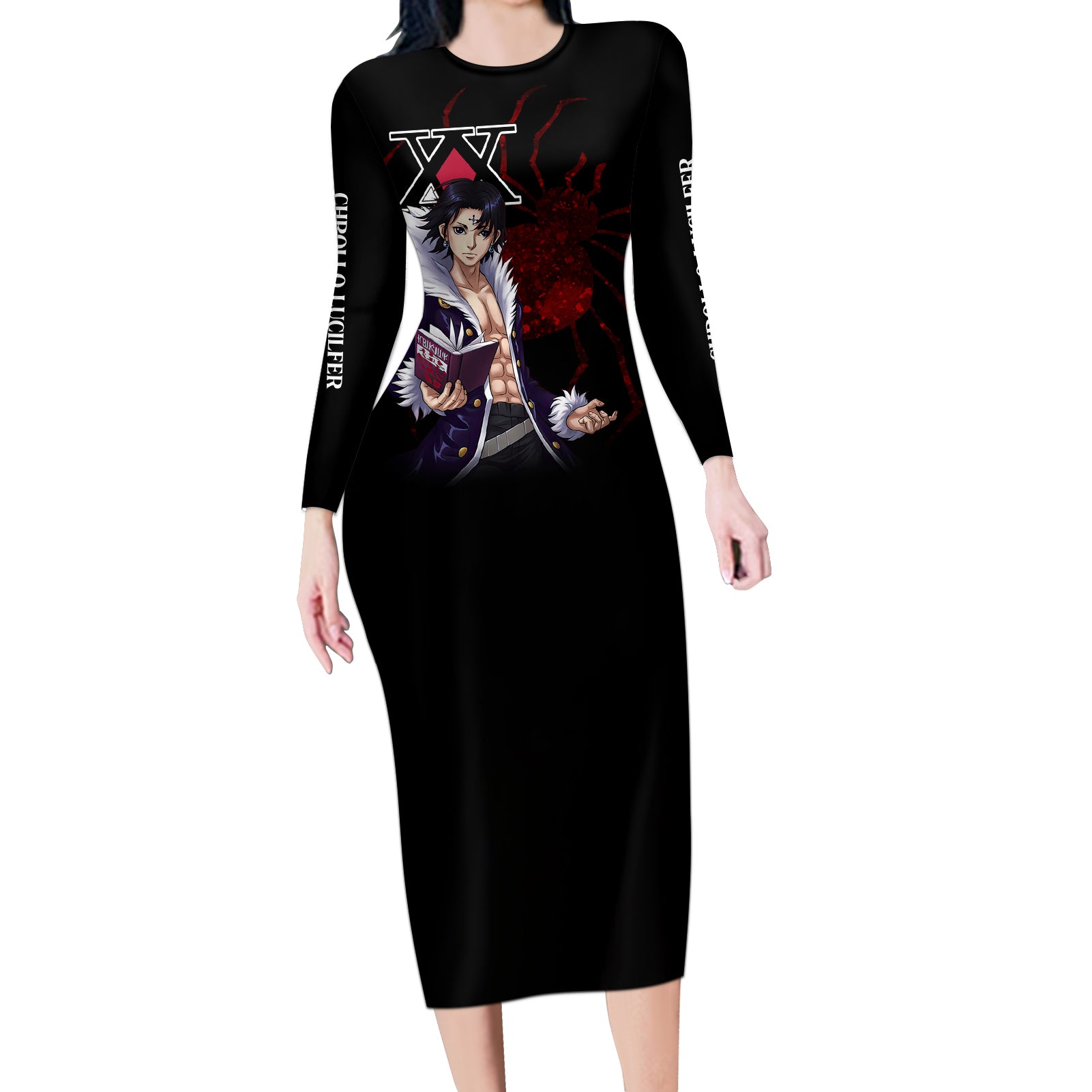 Chrollo Lucilfer Phantom Troupe Long Sleeve Bodycon Dress Hunter X Hunter - Anime Style