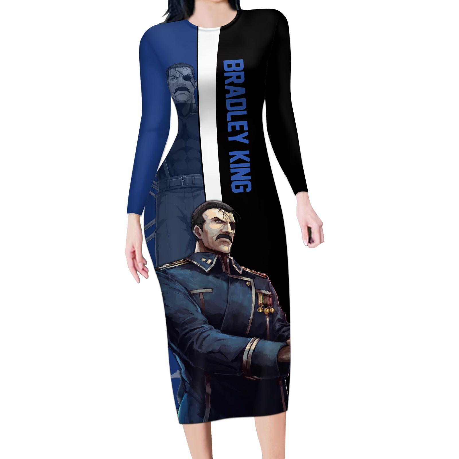 Bradley King - Fullmetal Alchemist Long Sleeve Bodycon Dress Anime Style
