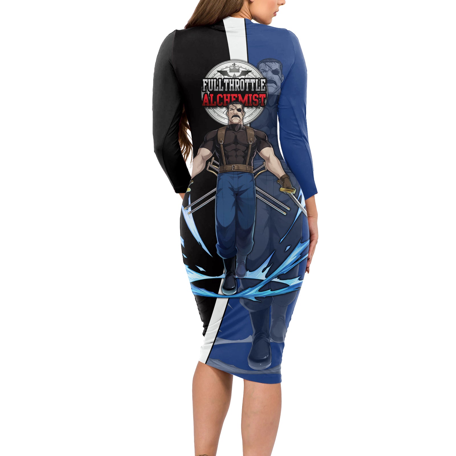 Bradley King - Fullmetal Alchemist Long Sleeve Bodycon Dress Anime Style