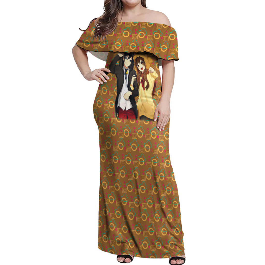 Horimiya Miyamura and Hori Off Shoulder Maxi Dress Horimiya