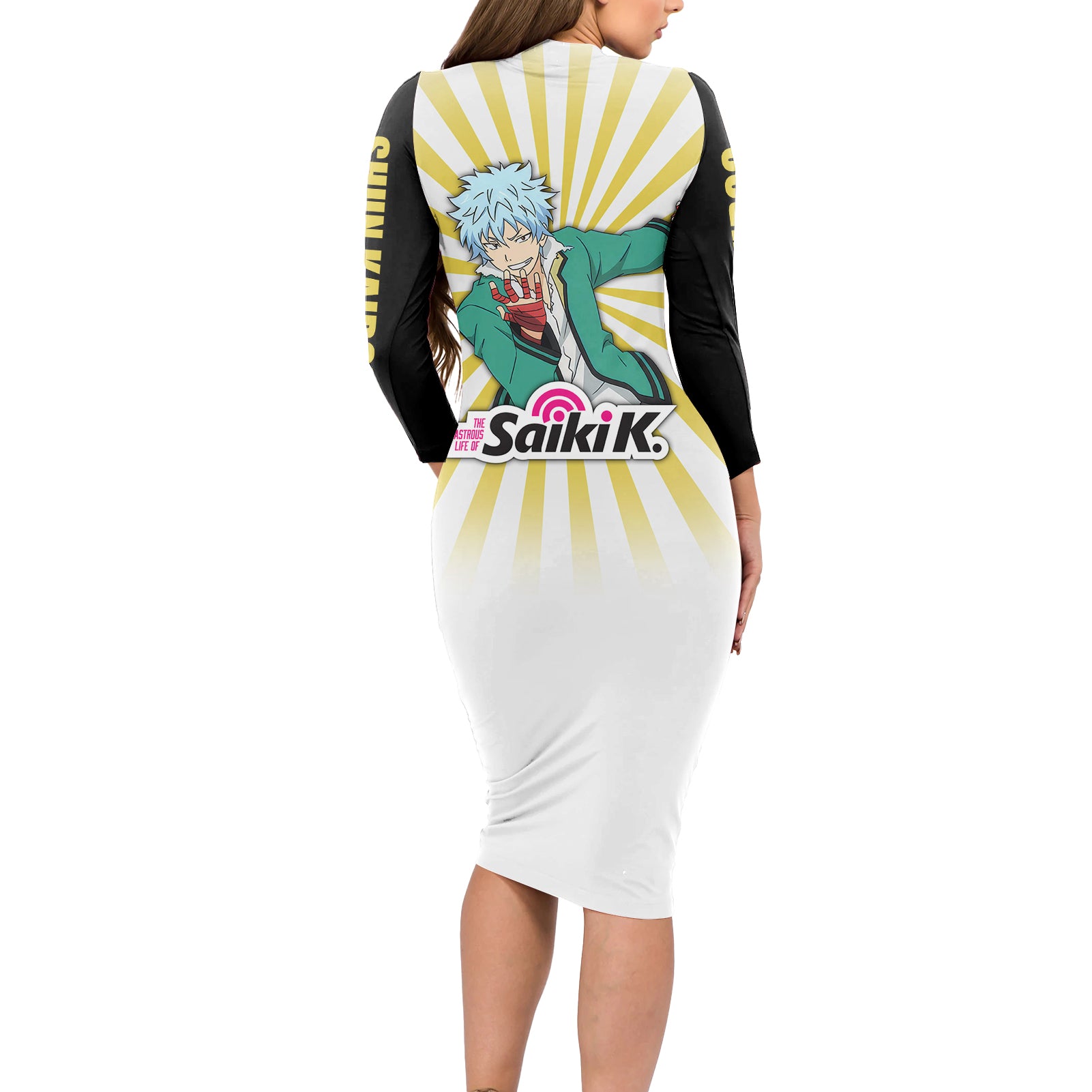Shun Kaidou Long Sleeve Bodycon Dress Saiki K