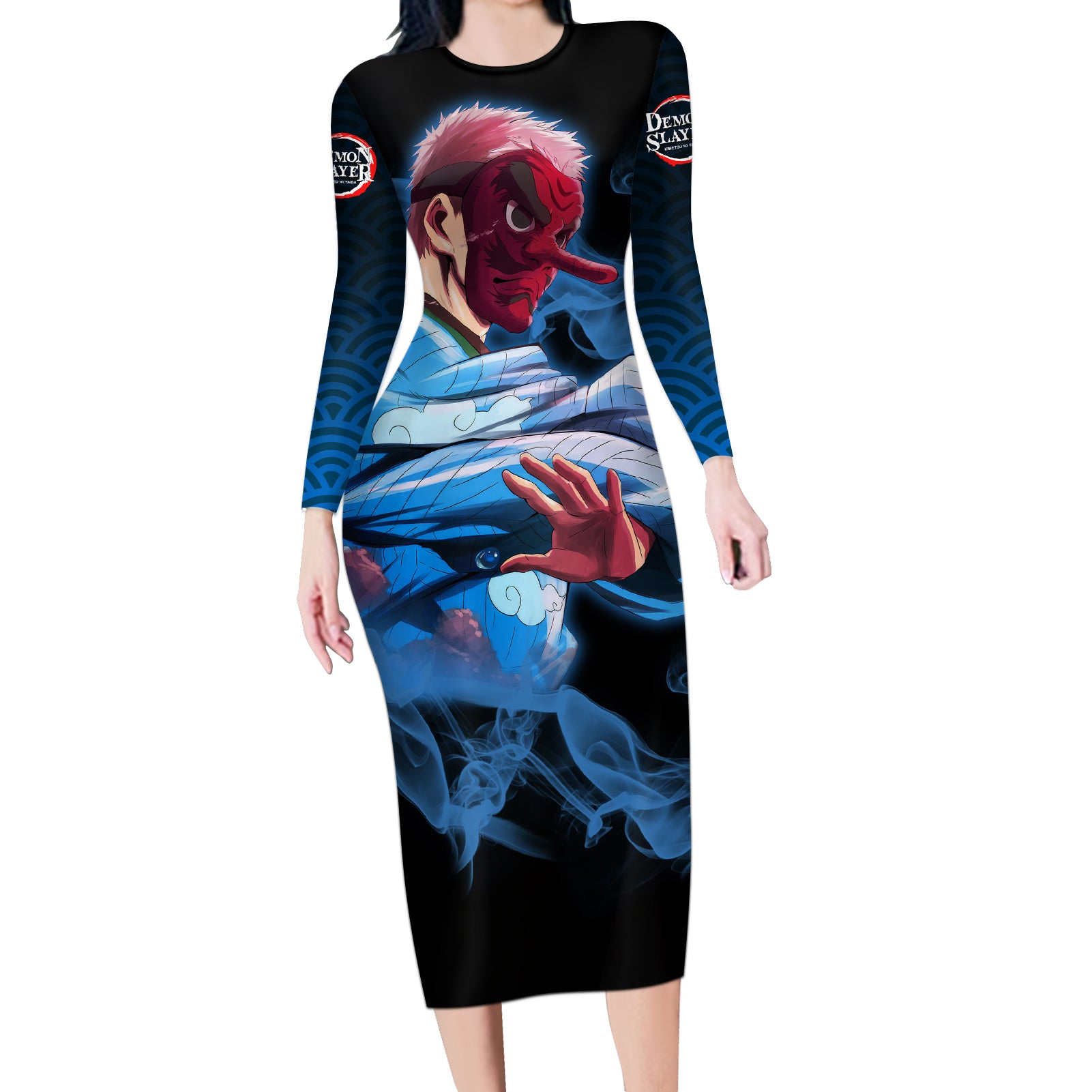 Sakonji Urokodaki Long Sleeve Bodycon Dress Demon Slayer