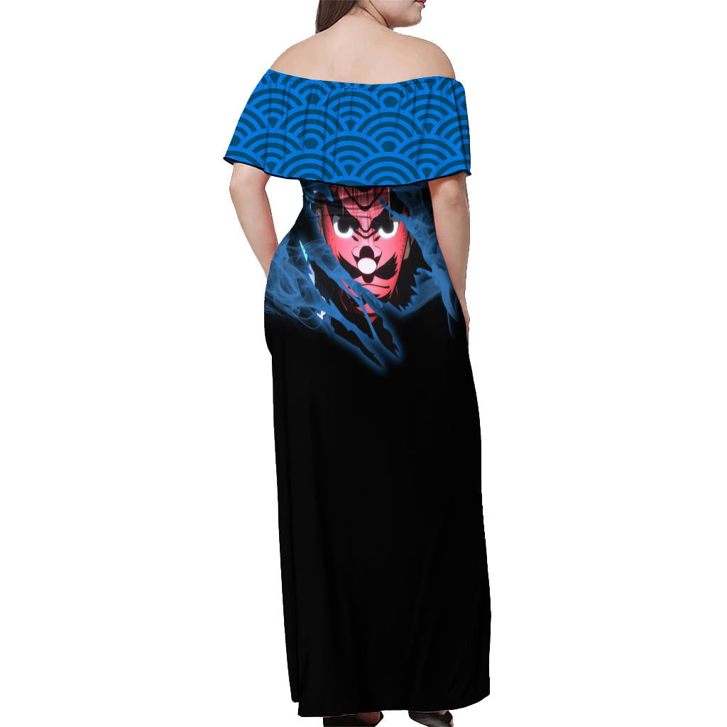 Sakonji Urokodaki Off Shoulder Maxi Dress Demon Slayer