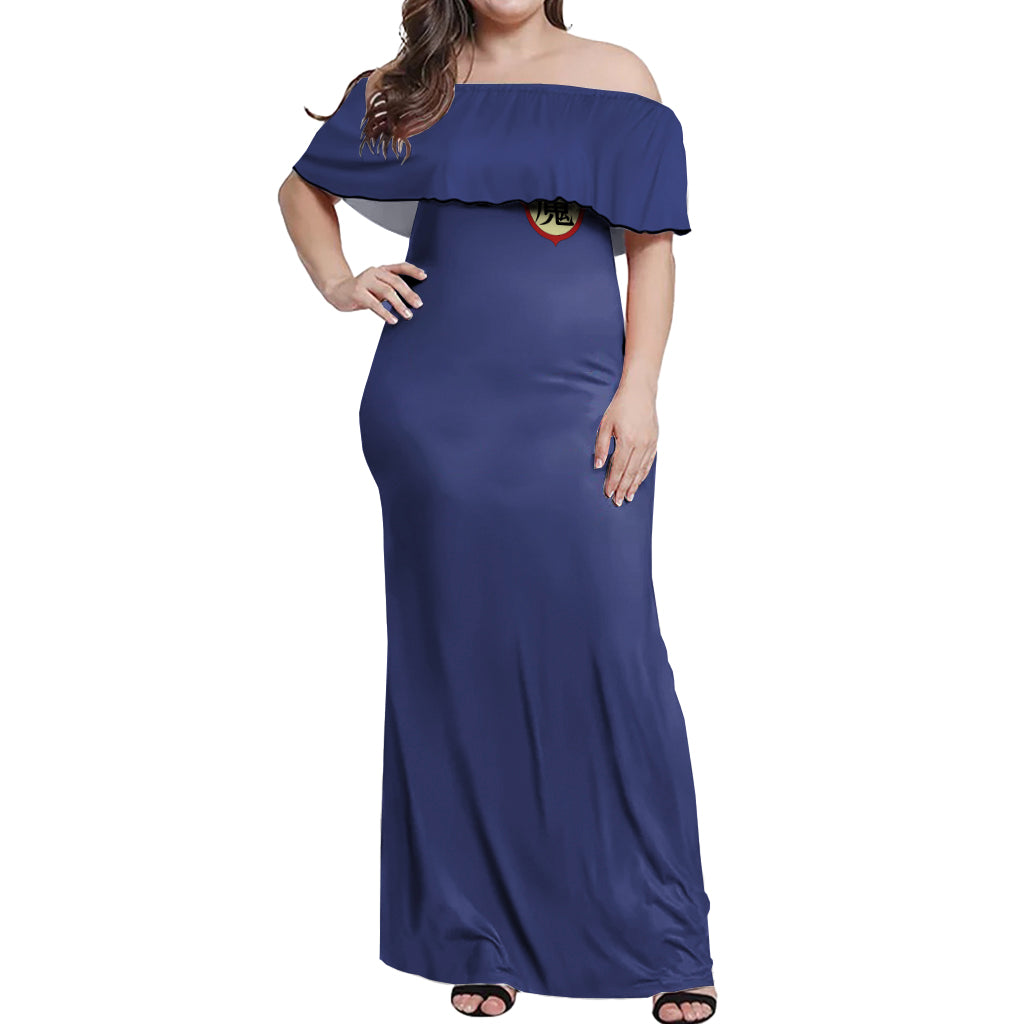King Piccolo Off Shoulder Maxi Dress