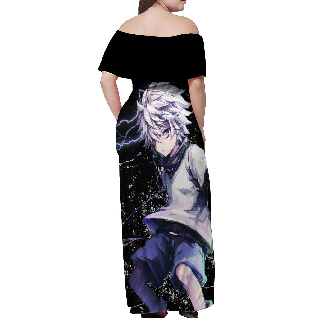 Killua Zoldyck Off Shoulder Maxi Dress