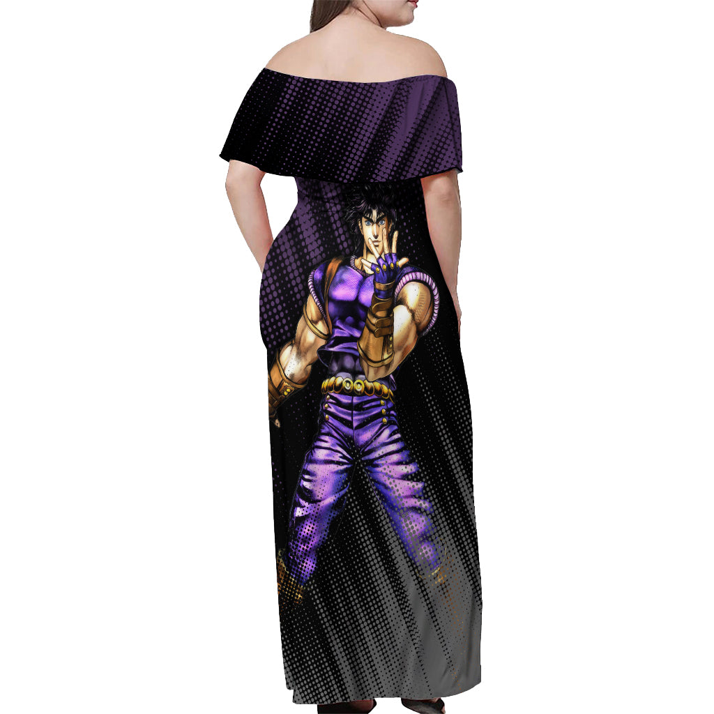 Jonathan Joestar JJBAs Off Shoulder Maxi Dress JoJo's Bizarre Adventure