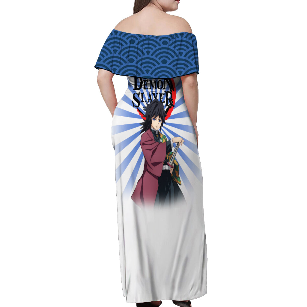 Giyuu Tomioka Off Shoulder Maxi Dress Demon Slayer
