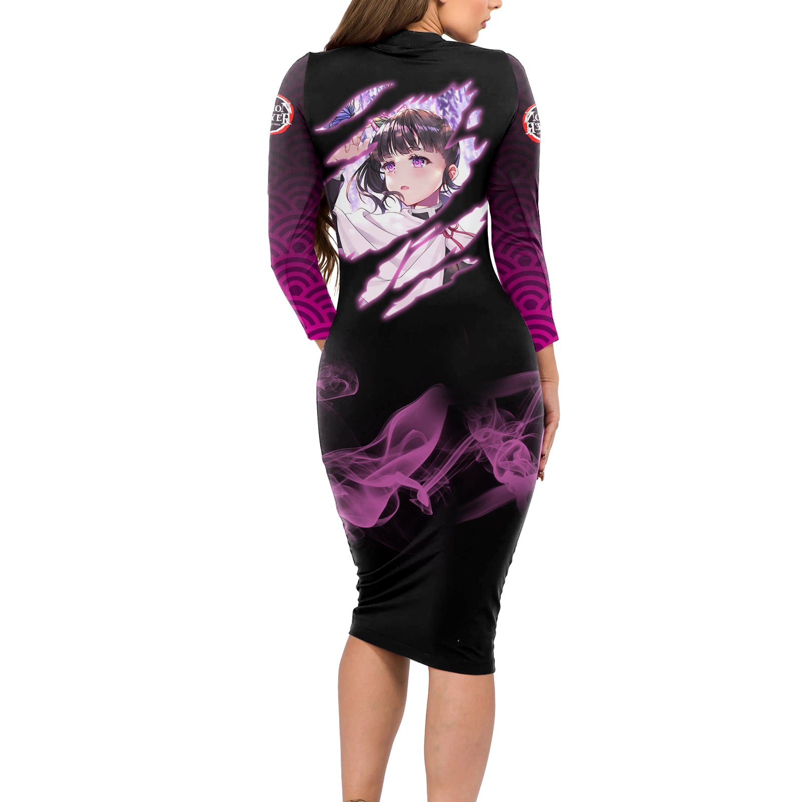 Kanao Tsuyuri Long Sleeve Bodycon Dress Demon Slayer