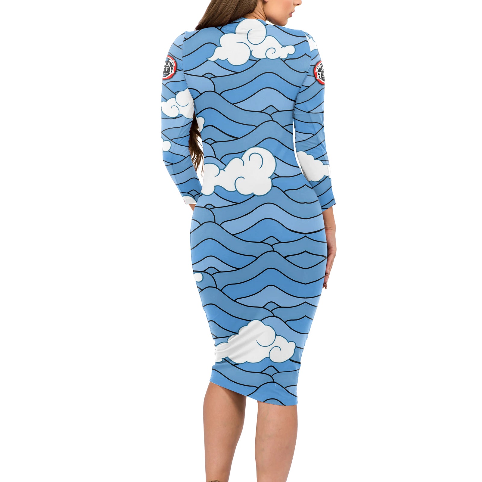 Sakonji Long Sleeve Bodycon Dress Demon Slayer