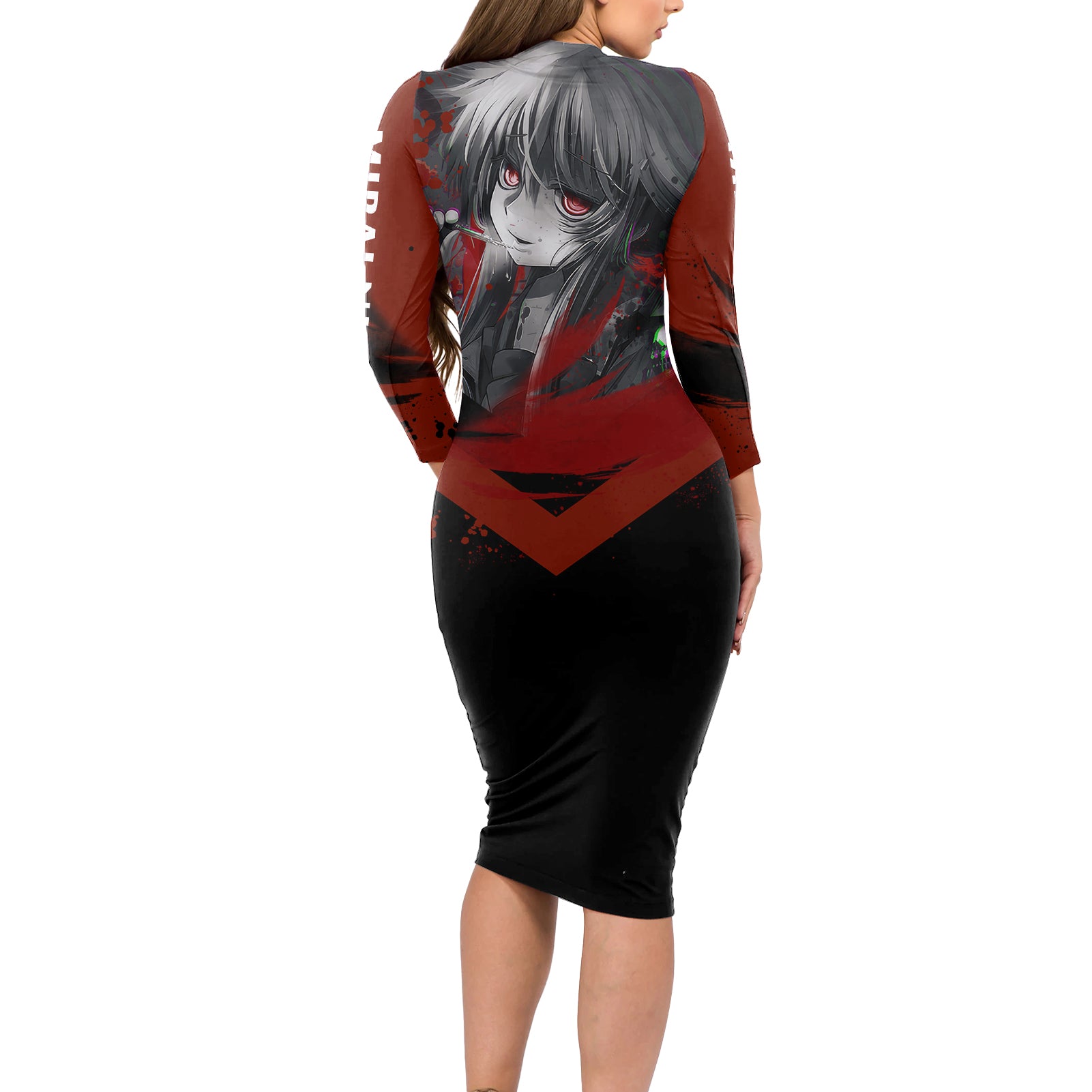 Future Diary Mirai Nikki Long Sleeve Bodycon Dress Yuno Gasai