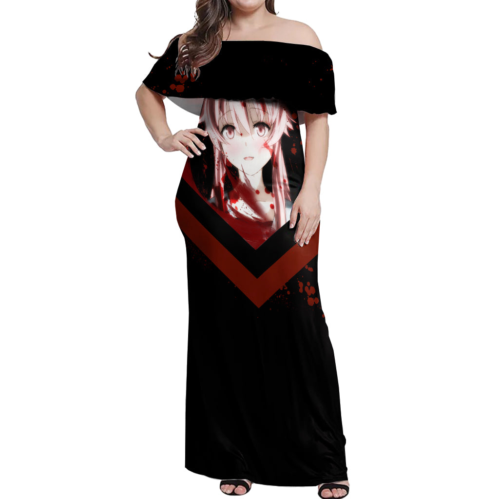Future Diary Mirai Nikki Off Shoulder Maxi Dress Yuno Gasai