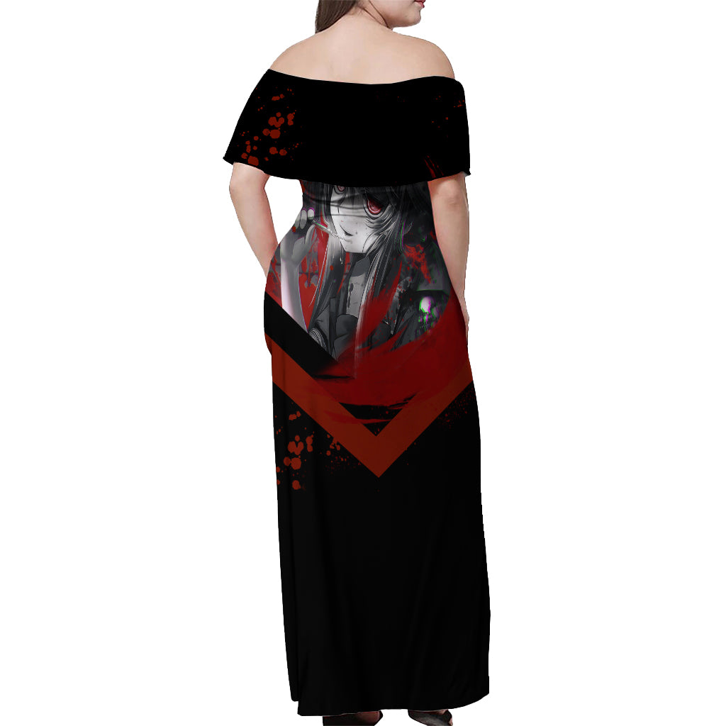 Future Diary Mirai Nikki Off Shoulder Maxi Dress Yuno Gasai