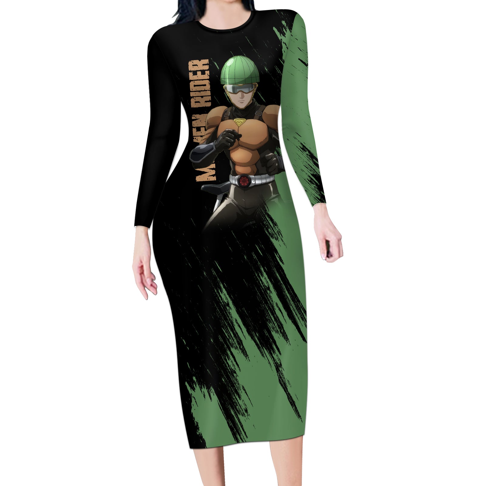 Mumen Rider Long Sleeve Bodycon Dress One Punch Man