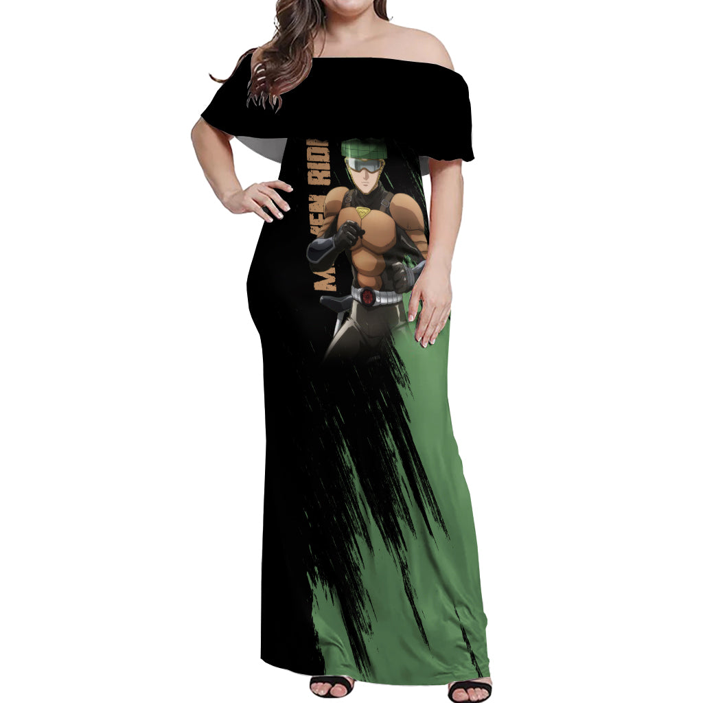 Mumen Rider Off Shoulder Maxi Dress One Punch Man