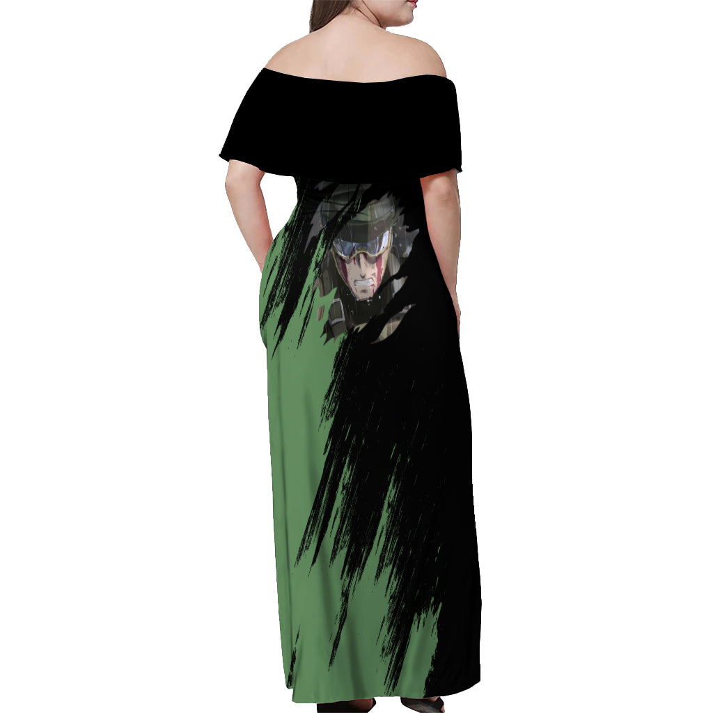 Mumen Rider Off Shoulder Maxi Dress One Punch Man