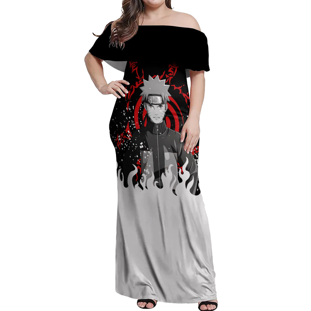 Uzumaki Off Shoulder Maxi Dress Naruto