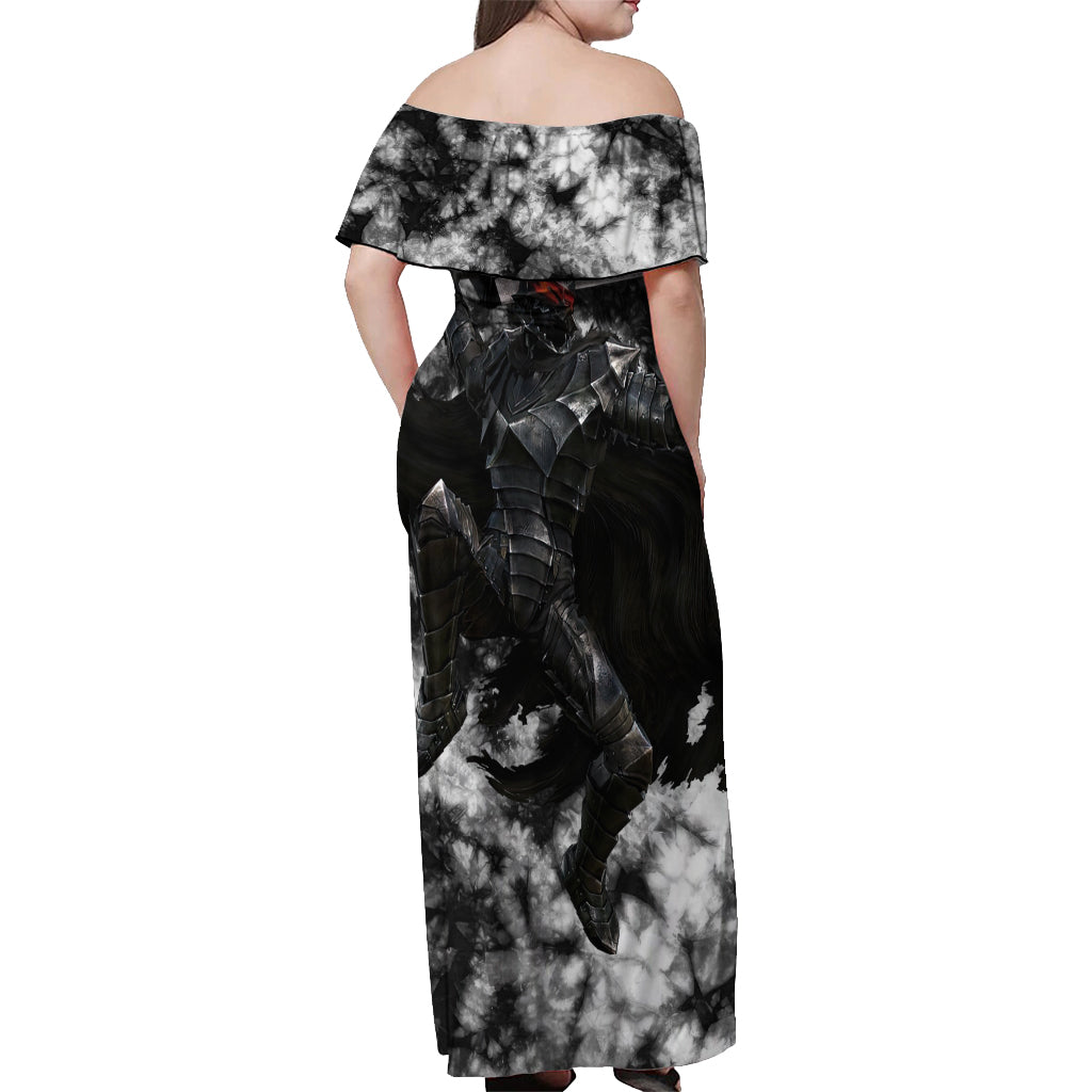 Guts Berserk Off Shoulder Maxi Dress Grunge Style
