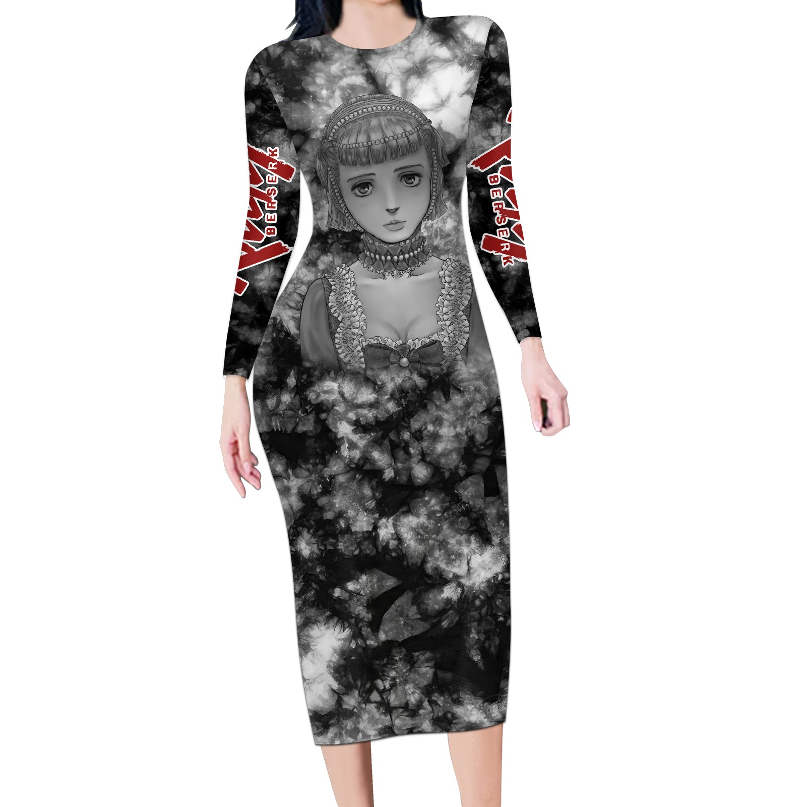 Farnese de Vandimion Berserk Long Sleeve Bodycon Dress Grunge Style