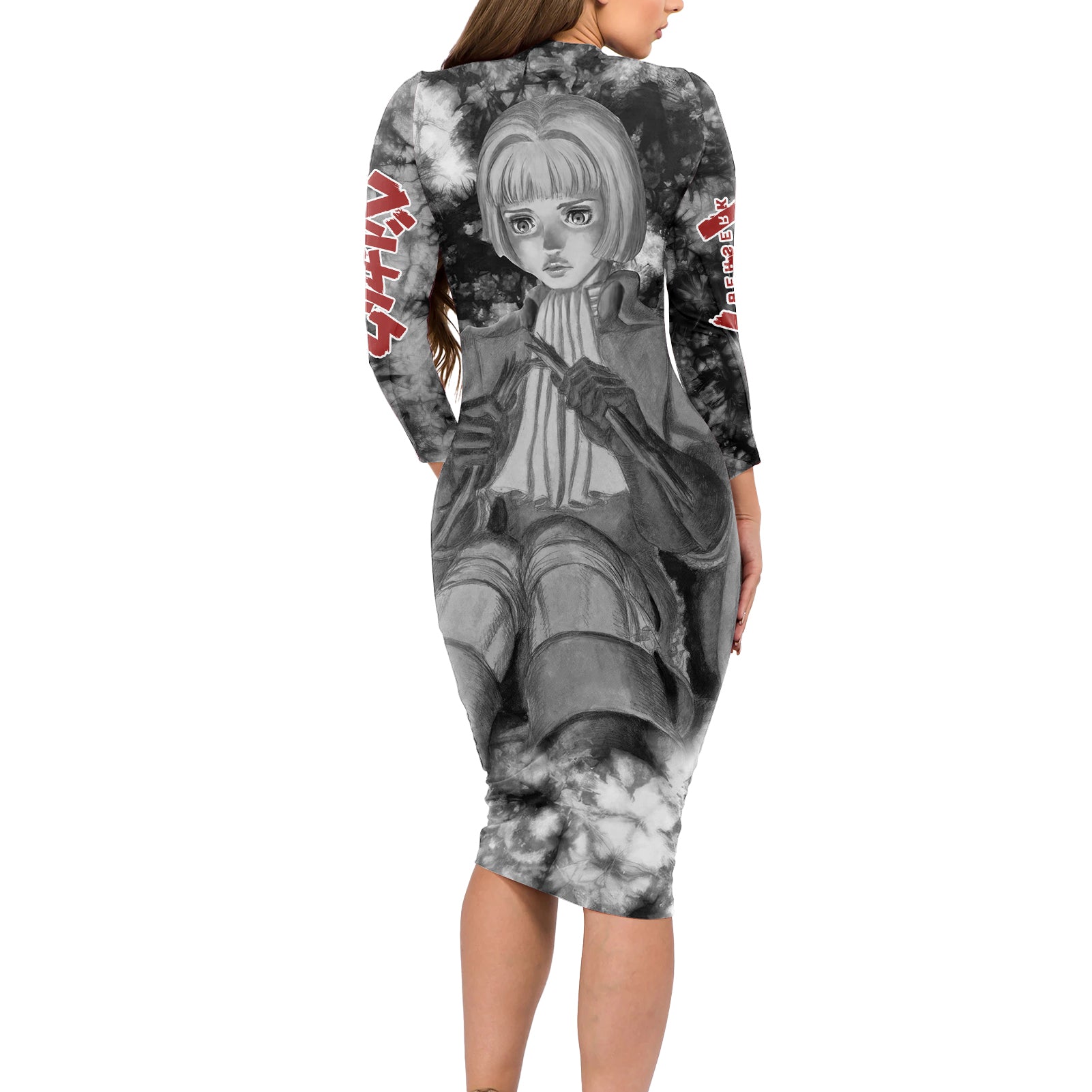 Farnese de Vandimion Berserk Long Sleeve Bodycon Dress Grunge Style