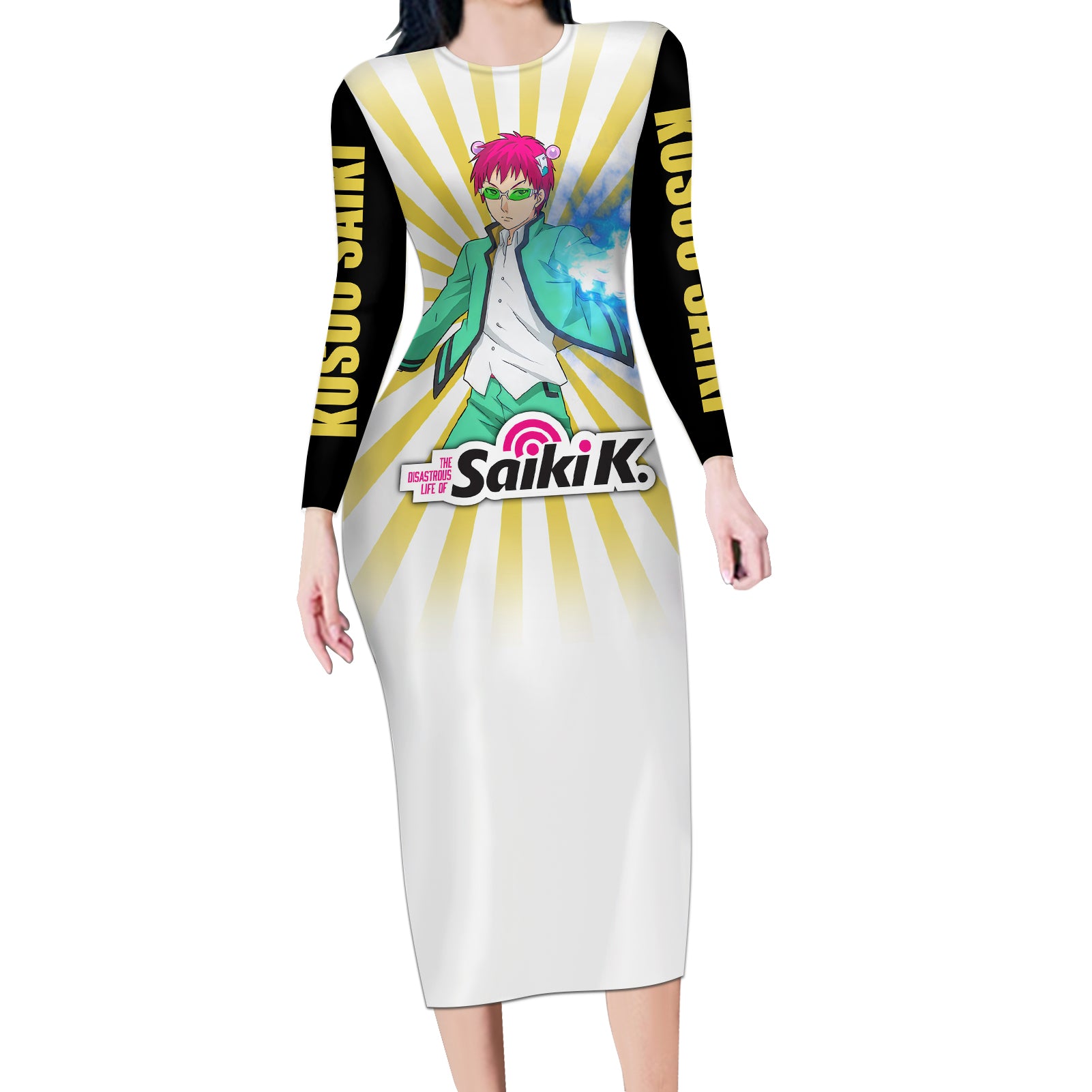Kusuo Saiki Long Sleeve Bodycon Dress Saiki Kusuo no Psi-nan