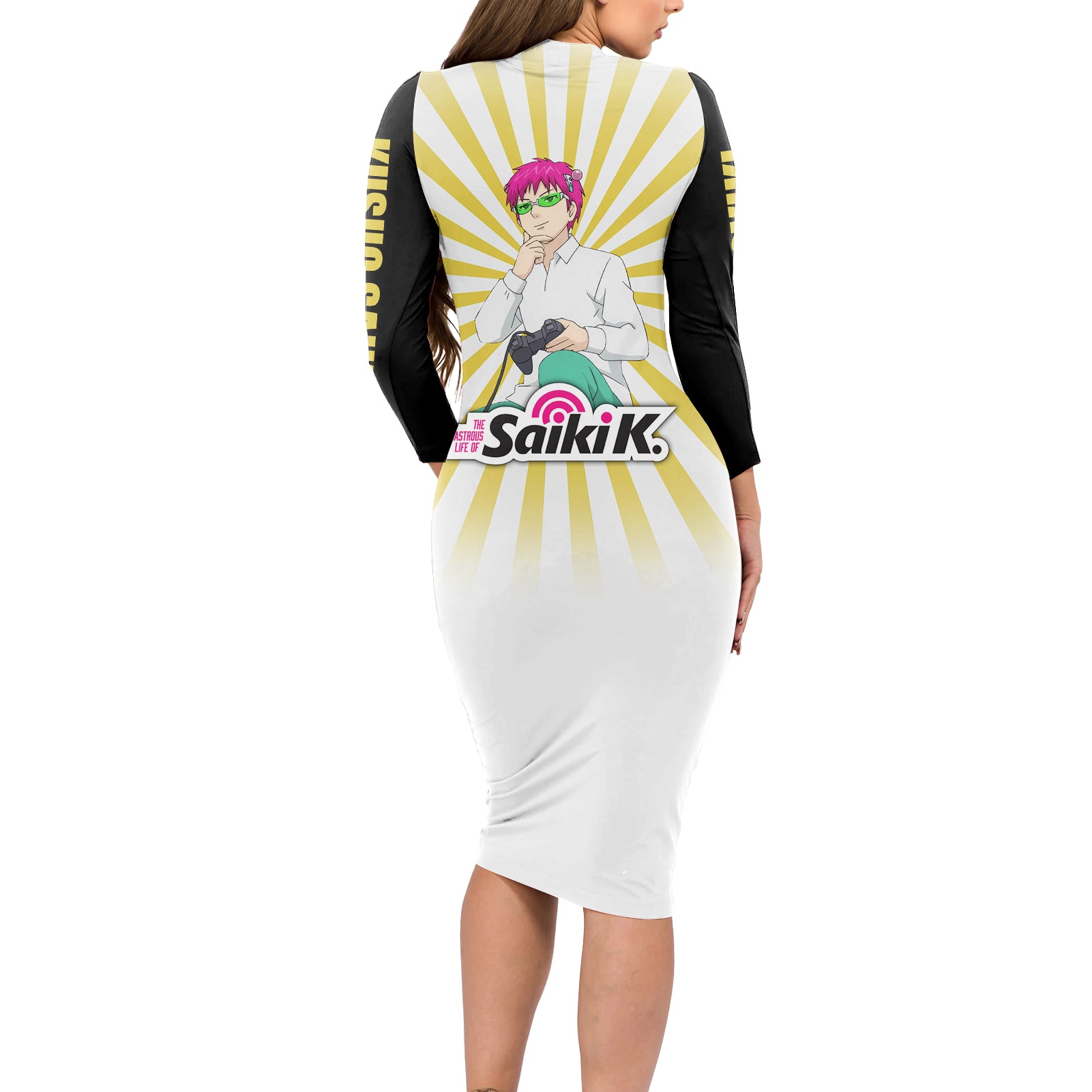 Kusuo Saiki Long Sleeve Bodycon Dress Saiki Kusuo no Psi-nan