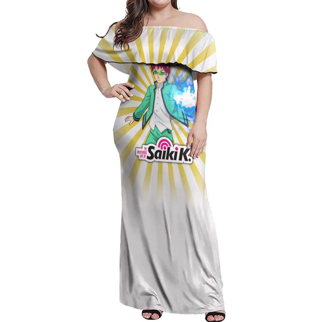 Kusuo Saiki Off Shoulder Maxi Dress Saiki Kusuo no Psi-nan