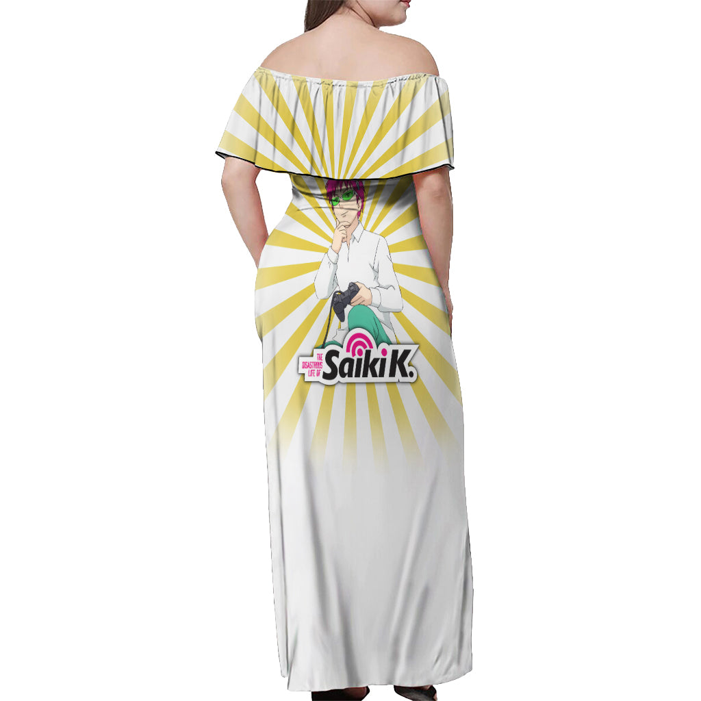 Kusuo Saiki Off Shoulder Maxi Dress Saiki Kusuo no Psi-nan