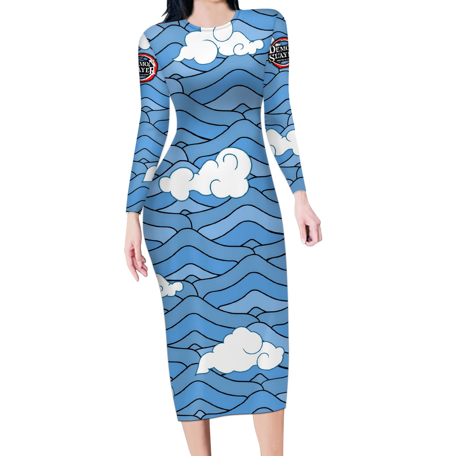 Sakonji Urokodaki Long Sleeve Bodycon Dress Demon Slayer