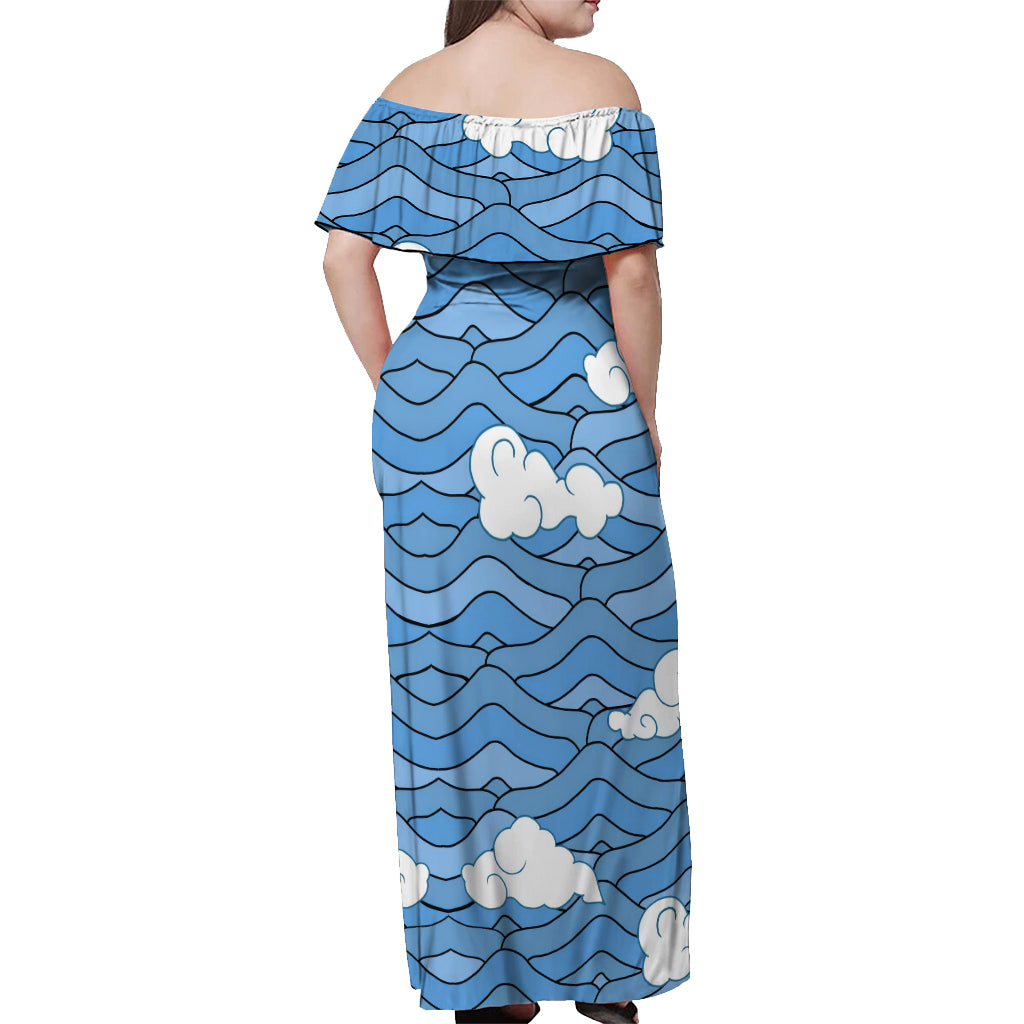 Sakonji Urokodaki Off Shoulder Maxi Dress Demon Slayer