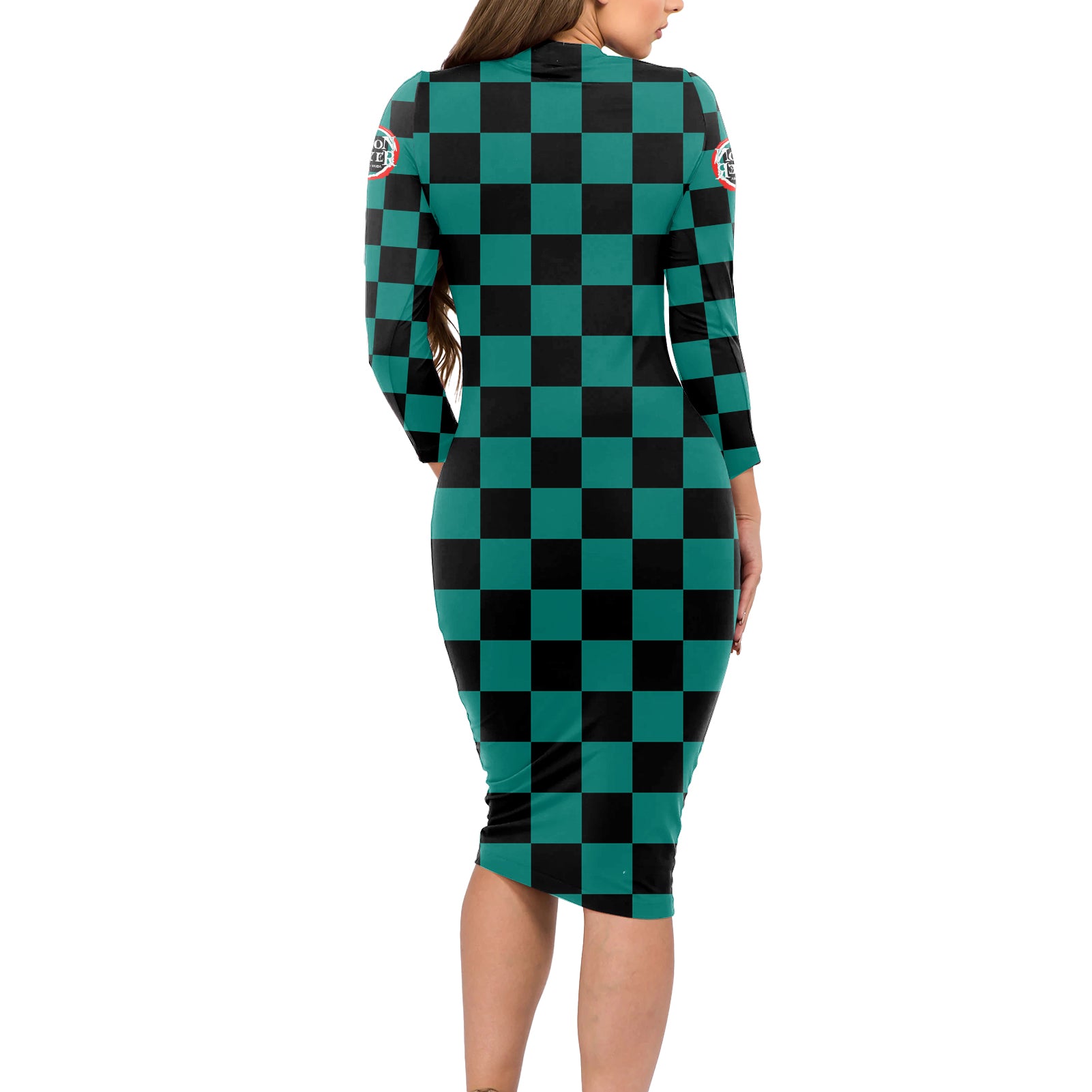 Kamado Tanjro Long Sleeve Bodycon Dress Demon Slayer