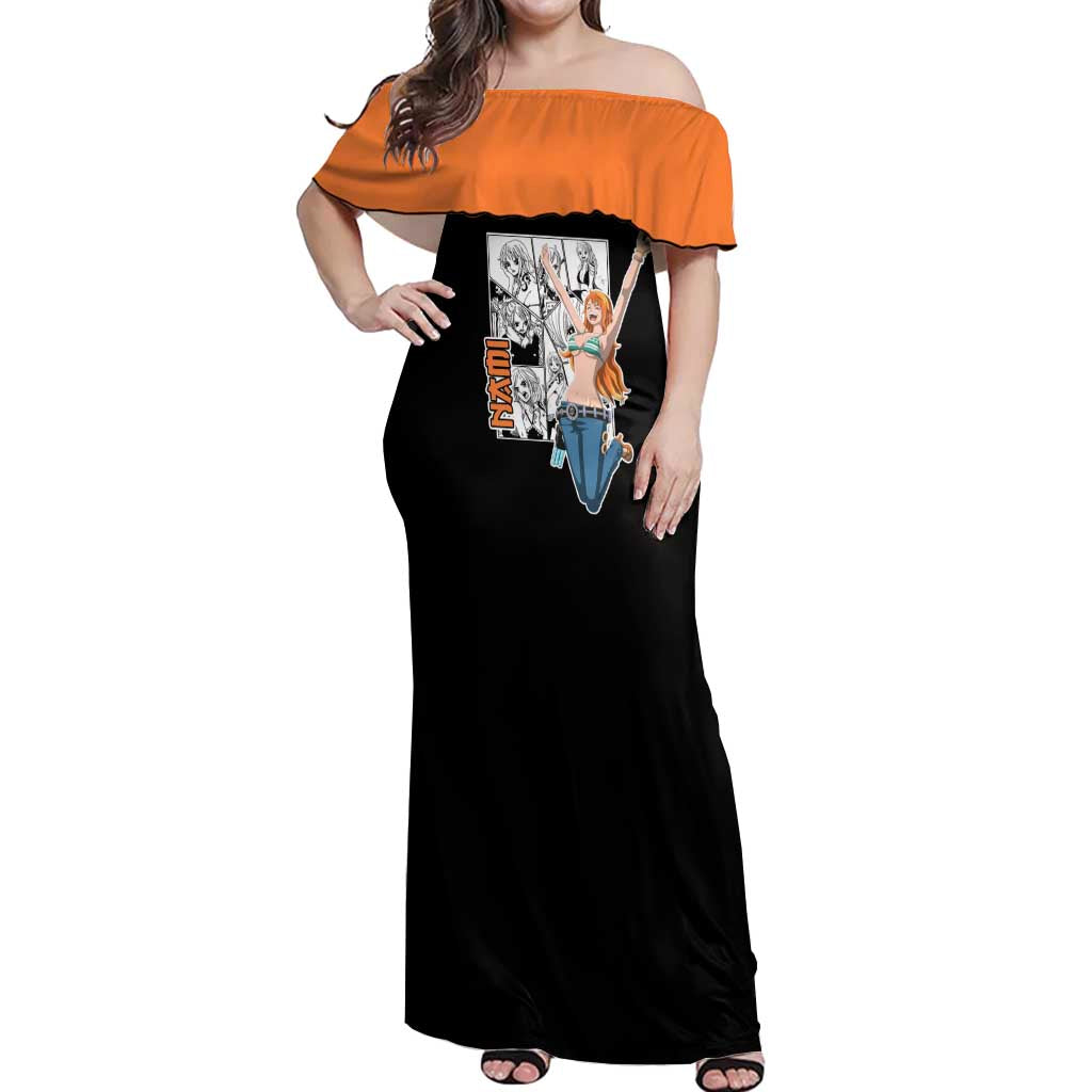 Nami - One Piece Off Shoulder Maxi Dress Anime Mix Manga Style