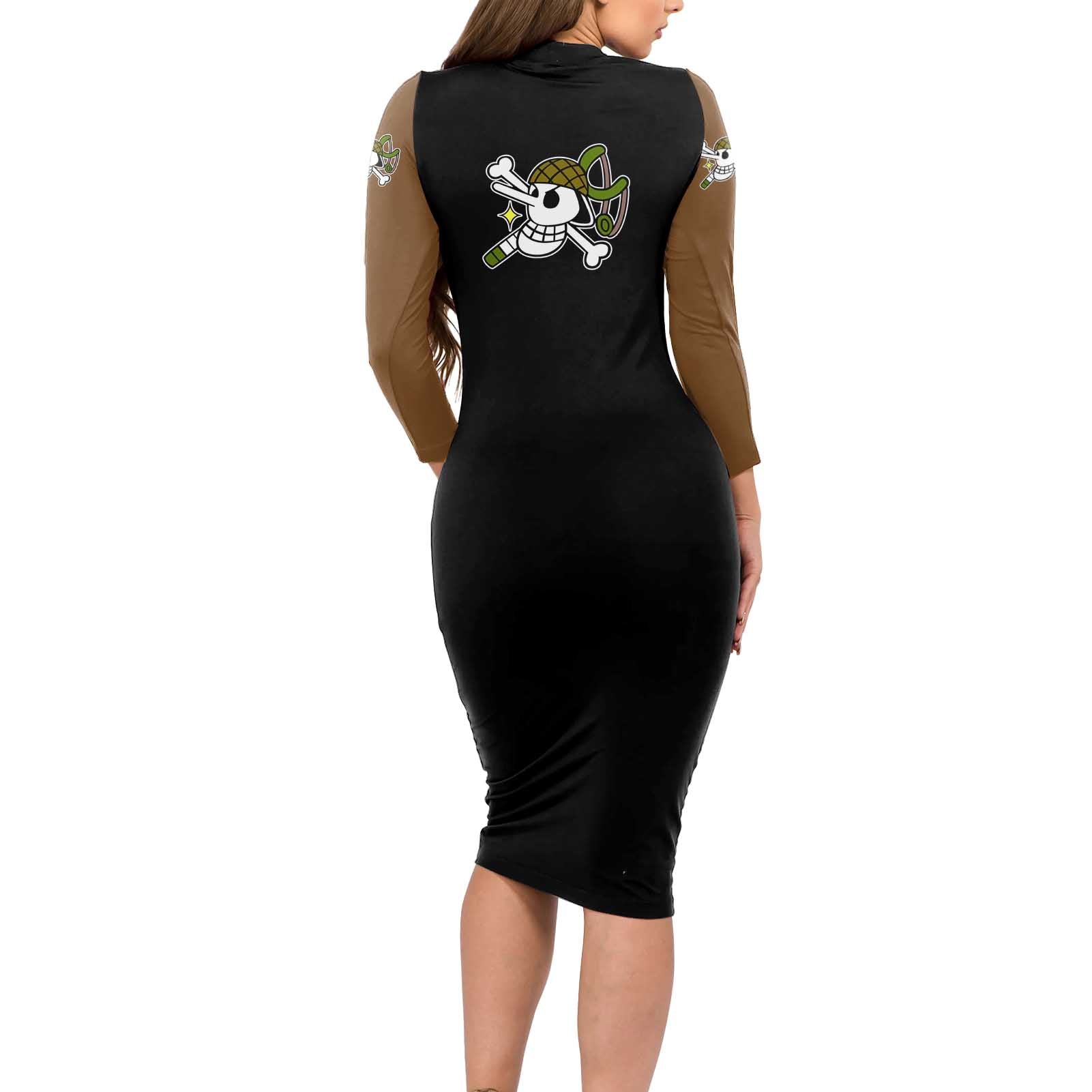 Usopp - One Piece Long Sleeve Bodycon Dress Anime Mix Manga Style