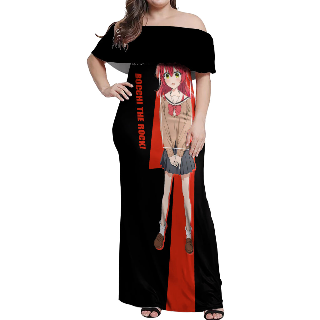 Ikuyo Kita Bochi The Rock! Off Shoulder Maxi Dress Anime Style