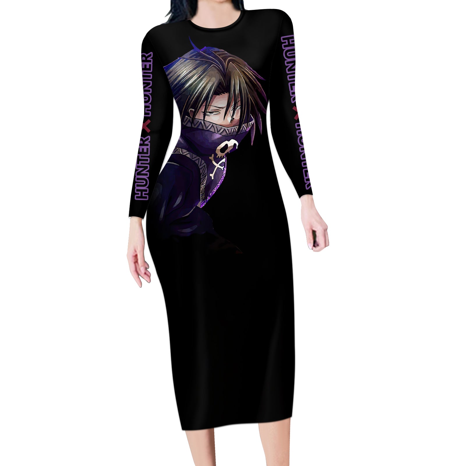 Feitan Portor Hunter X Hunter Long Sleeve Bodycon Dress Anime Style