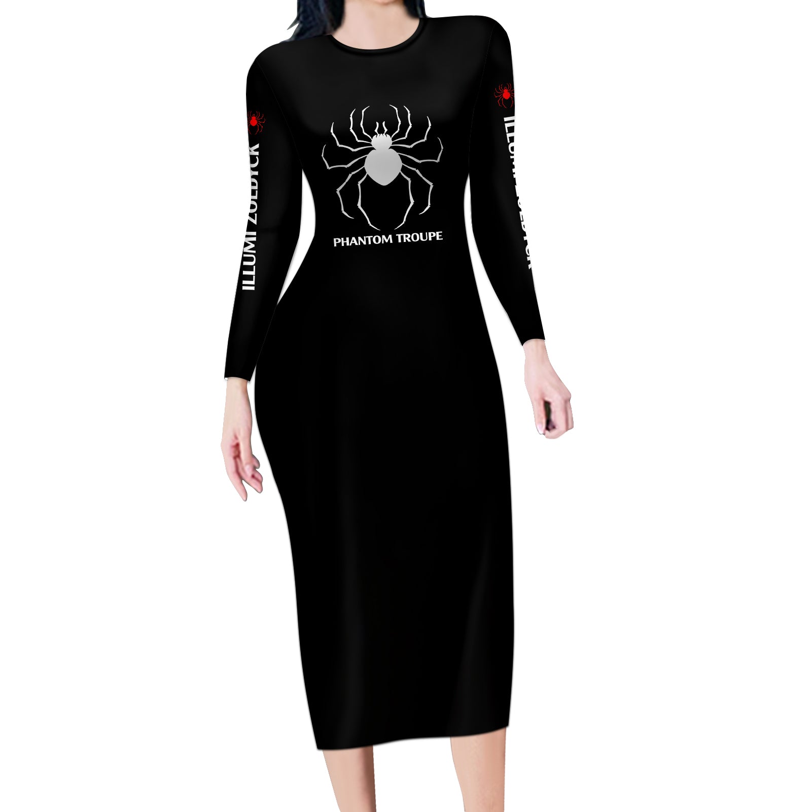 Illumi Zoldyck Phantom Troupe Hunter X Hunter Long Sleeve Bodycon Dress Anime Style