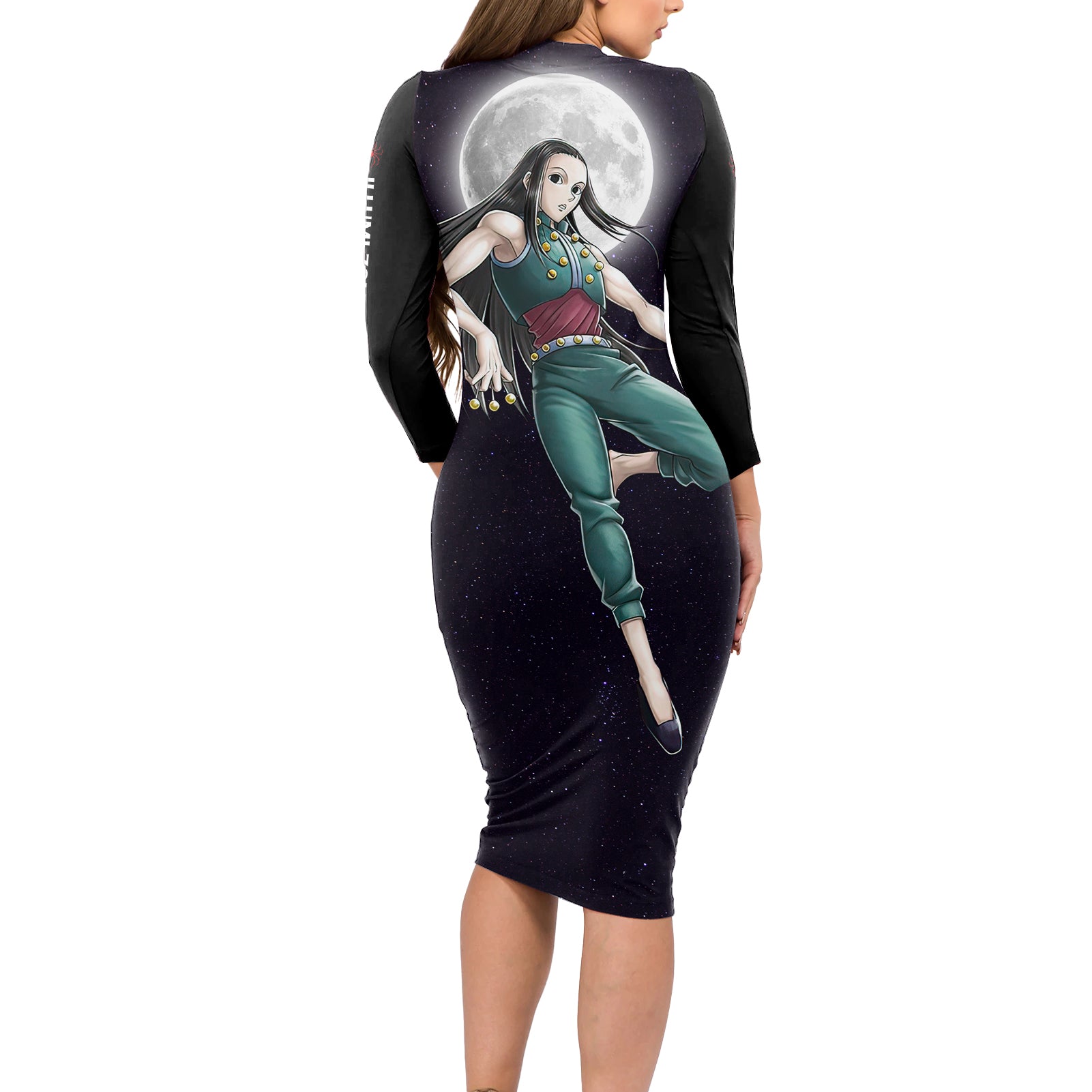 Illumi Zoldyck Phantom Troupe Hunter X Hunter Long Sleeve Bodycon Dress Anime Style